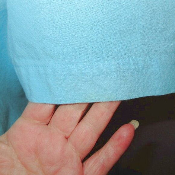 Vtg Jane Ashley Gauze Midi Dress Size 3X Embroidered Sequins Short Sleeves 90s - Picture 3 of 10